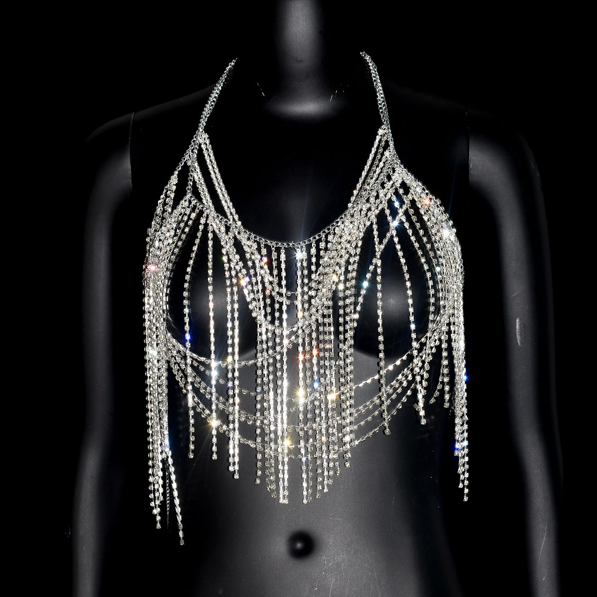 Body Jewelry Bra - เซ็กซี่ผู้หญิงเครื่องประดับแฟชั่นแถบคริสตัล Bra งานแต่งงานของขวัญเพลง Beach Party เสื้อผ้าอุปกรณ์เสริม