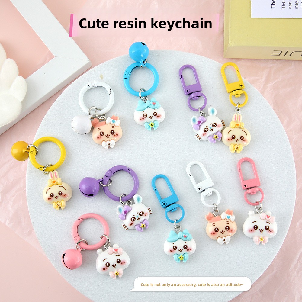 Daith Heart Ring - พวงกุญแจการ์ตูนจิยิ น่ารัก โบว์ไท ฮาชิวาระ อุซางิ ของขวัญคู่รัก