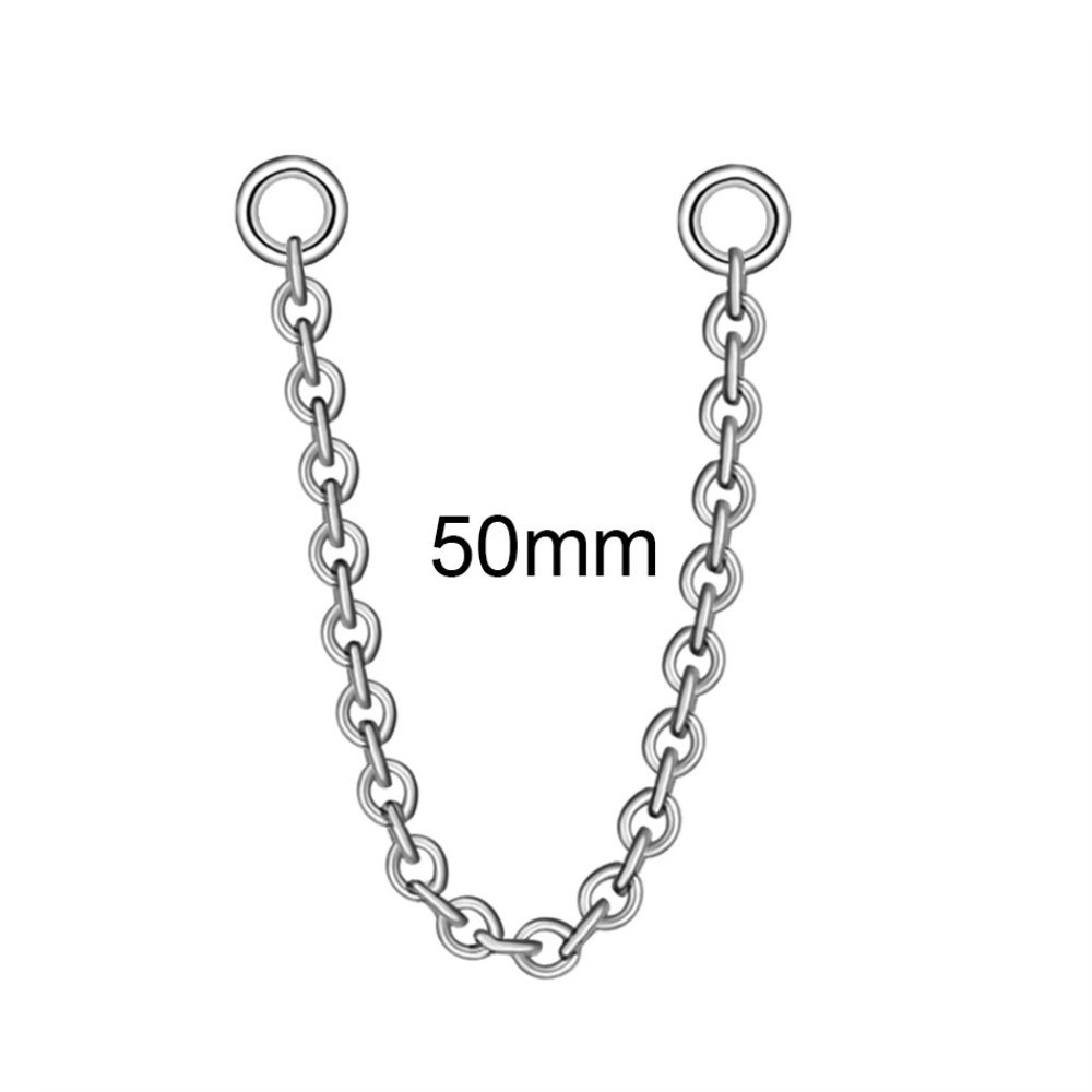 Body Jewelry Titanium - โซ่จมูกไทเทเนียมแฟชั่น 3 ชั้น ขนาด 25-50 มม.