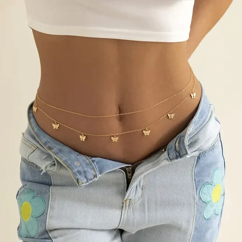 Body Chain Jewelry - ใหม่ Charm เซ็กซี่ Double Layer Butterfly