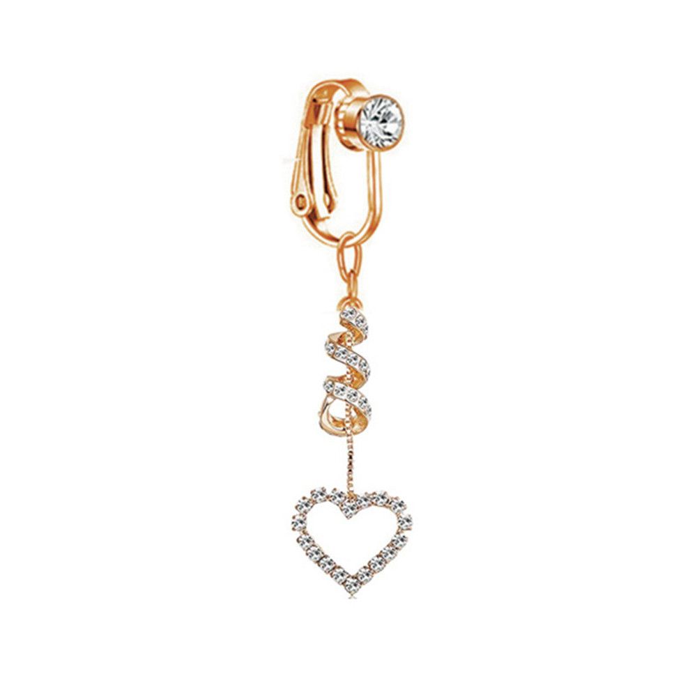 Body Jewelry Cartilage Earrings - ต่างหูหนีบแบบคลิปหนีบสะดือ ต่างหูหนีบแบบคลิป ต่างหูปลอมแบบหนีบสะดือ เครื่องประดับร่างกายแบบหนีบ แหวนสะดือปลอม