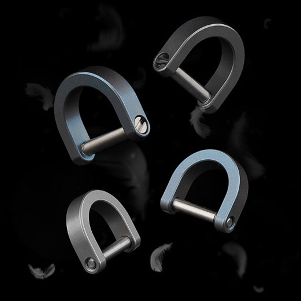 Body Jewelry Titanium - ห่วงคล้องกุญแจแบบคาราไบเนอร์รูปตัว D ทำจากโลหะผสมไทเทเนียมสำหรับกิจกรรมกลางแจ้ง