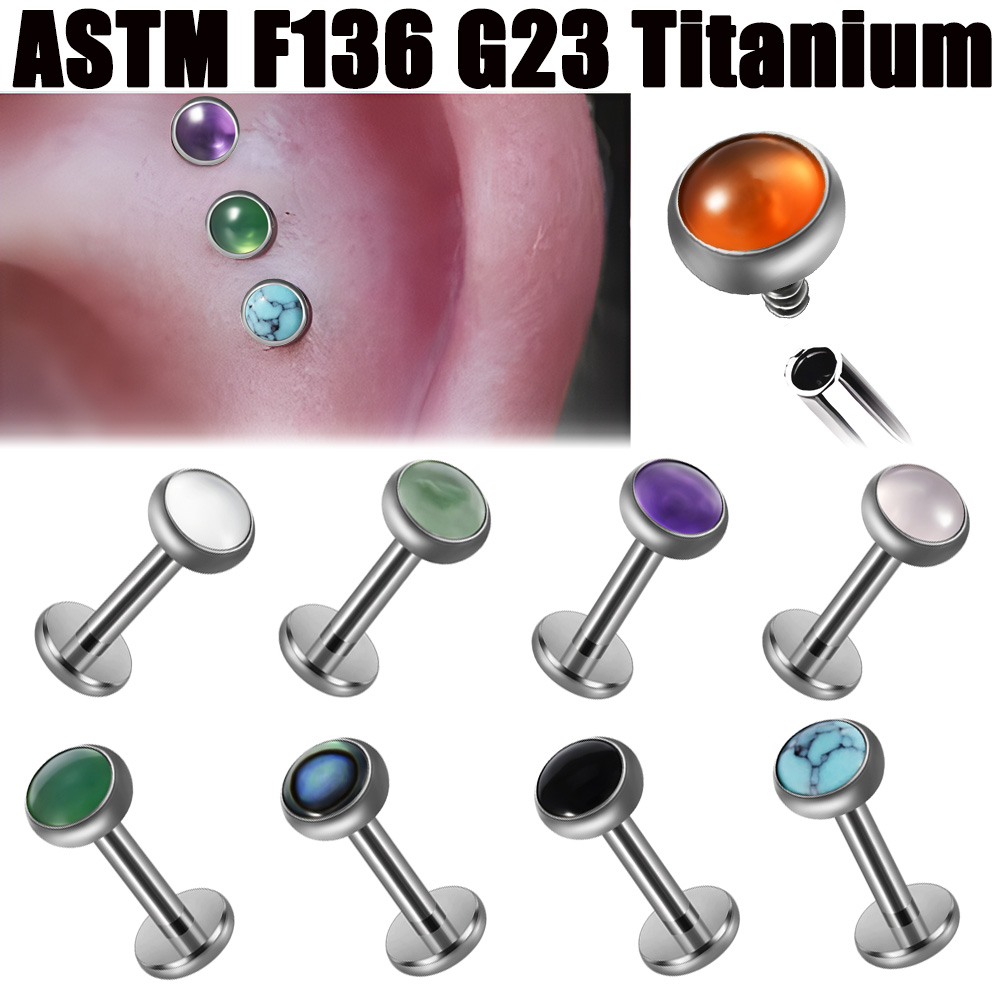 Body Jewelry Labret - 1PC 16g G23 ไทเทเนียมคริสตัล & Stone
