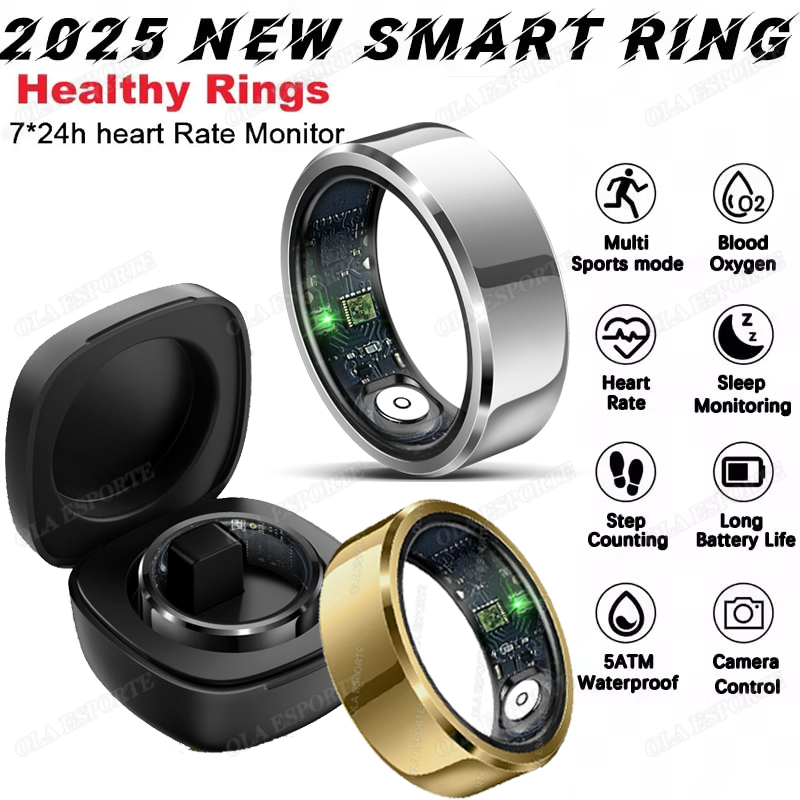 Daith Heart Ring - 2025 ใหม่สําหรับ Xiaomi สมาร์ทแหวนผู้ชายผู้หญิง,Heart Rate และเลือดออกซิเจน