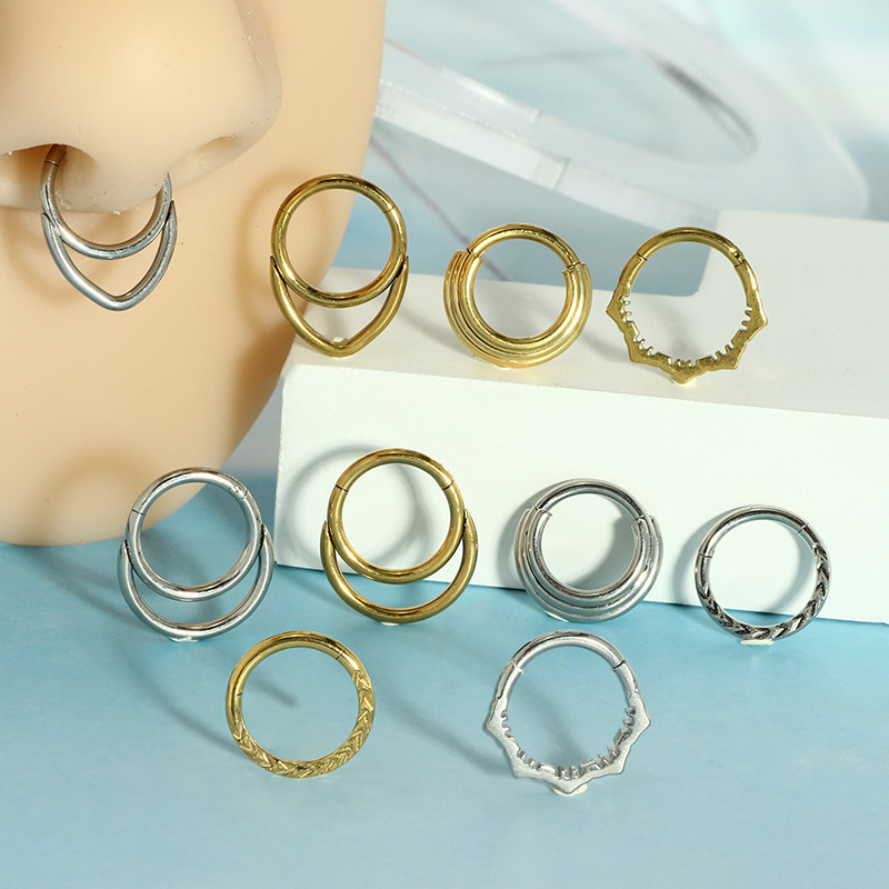 ต่างหูห่วงจมูก โลหะ แหวนจมูกเจ - Body Jewelry Cartilage Earrings บทวิจารณ์และราคา