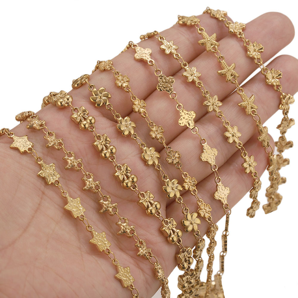 โซ่สแตนเลสสตีลรูปดาวดอกไม้ 1 เ - Body Chain Jewelry บทวิจารณ์และราคา
