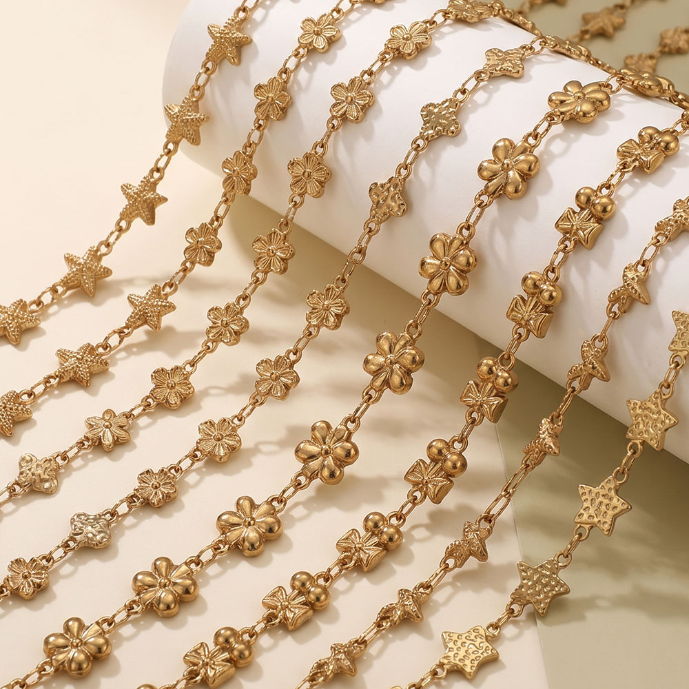 โซ่สแตนเลสสตีลรูปดาวดอกไม้ 1 เ - Body Chain Jewelry บทวิจารณ์และราคา