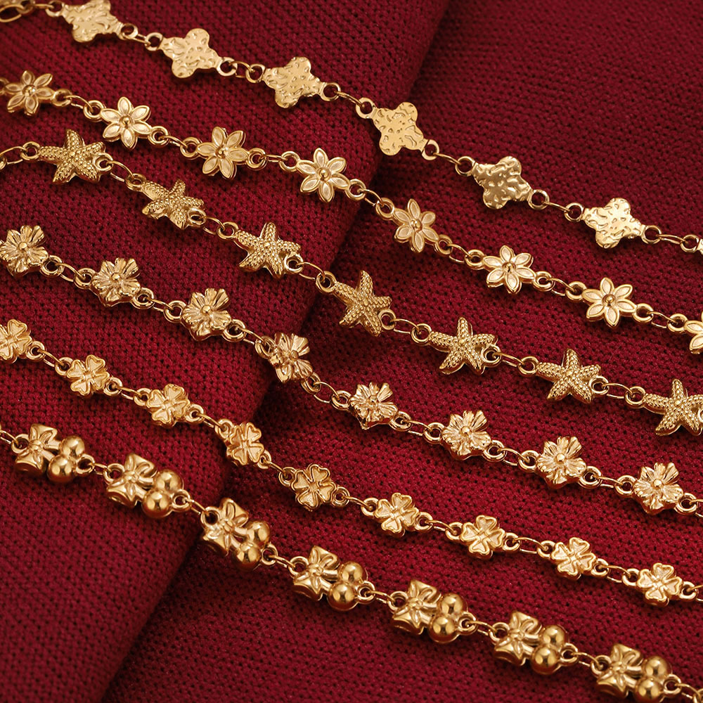 โซ่สแตนเลสสตีลรูปดาวดอกไม้ 1 เ - Body Chain Jewelry บทวิจารณ์และราคา