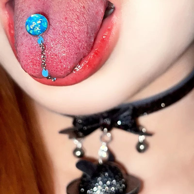 จิวเจาะลิ้นไทเทเนียมสตีลพร้อมโ - Body Jewelry Titanium บทวิจารณ์และราคา