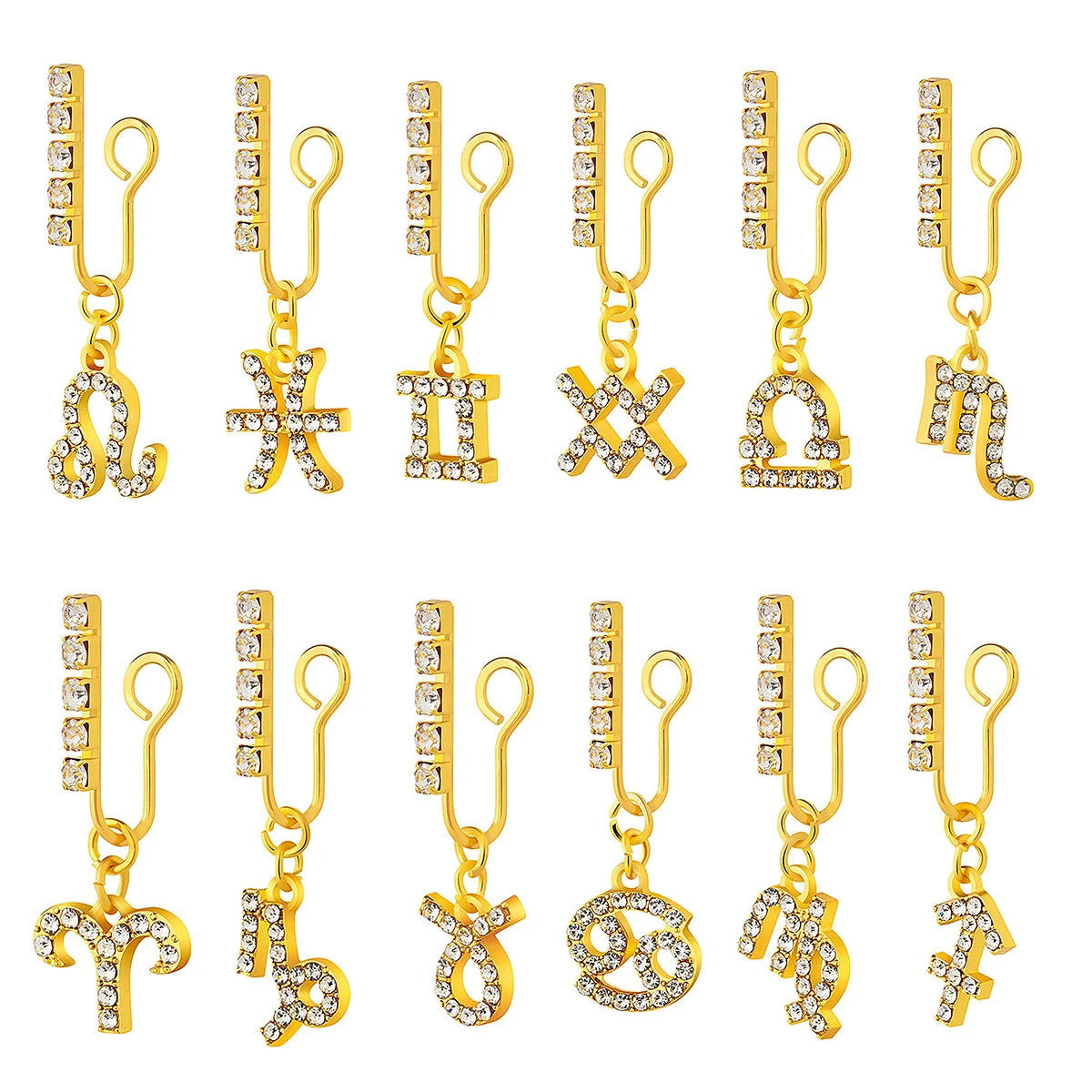 2แพ็คที่หนีบหูโลหะเซอร์คอน12คล - Body Jewelry Cartilage Earrings บทวิจารณ์และราคา