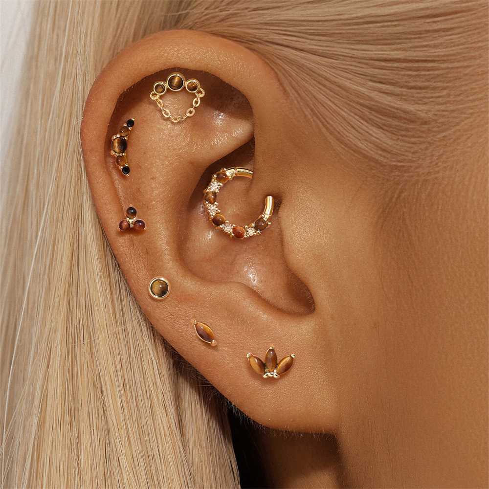 ต่างหูเงินแท้ 925 ประดับด้วยหิ - Body Jewelry Cartilage Earrings บทวิจารณ์และราคา