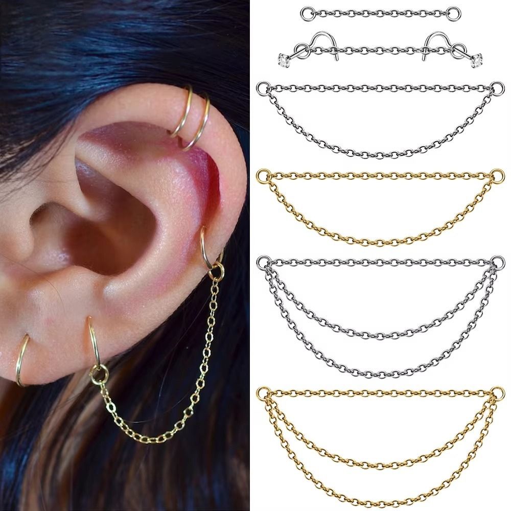 โซ่จมูกไทเทเนียมแฟชั่น 3 ชั้น  - Body Jewelry Titanium บทวิจารณ์และราคา
