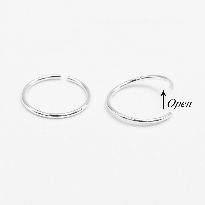 925เงินสเตอร์ลิงแหวนจมูก Hoop  - Body Jewelry Cartilage Earrings บทวิจารณ์และราคา