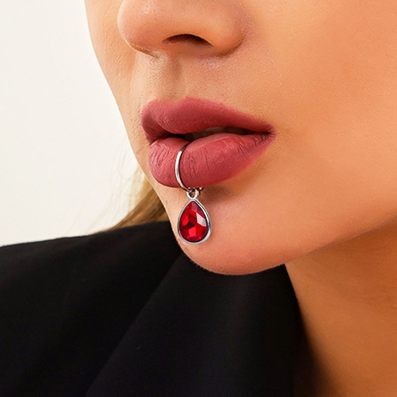 1Pc Fake Piercing Lip คลิปบุคล - Body Jewelry Labret บทวิจารณ์และราคา