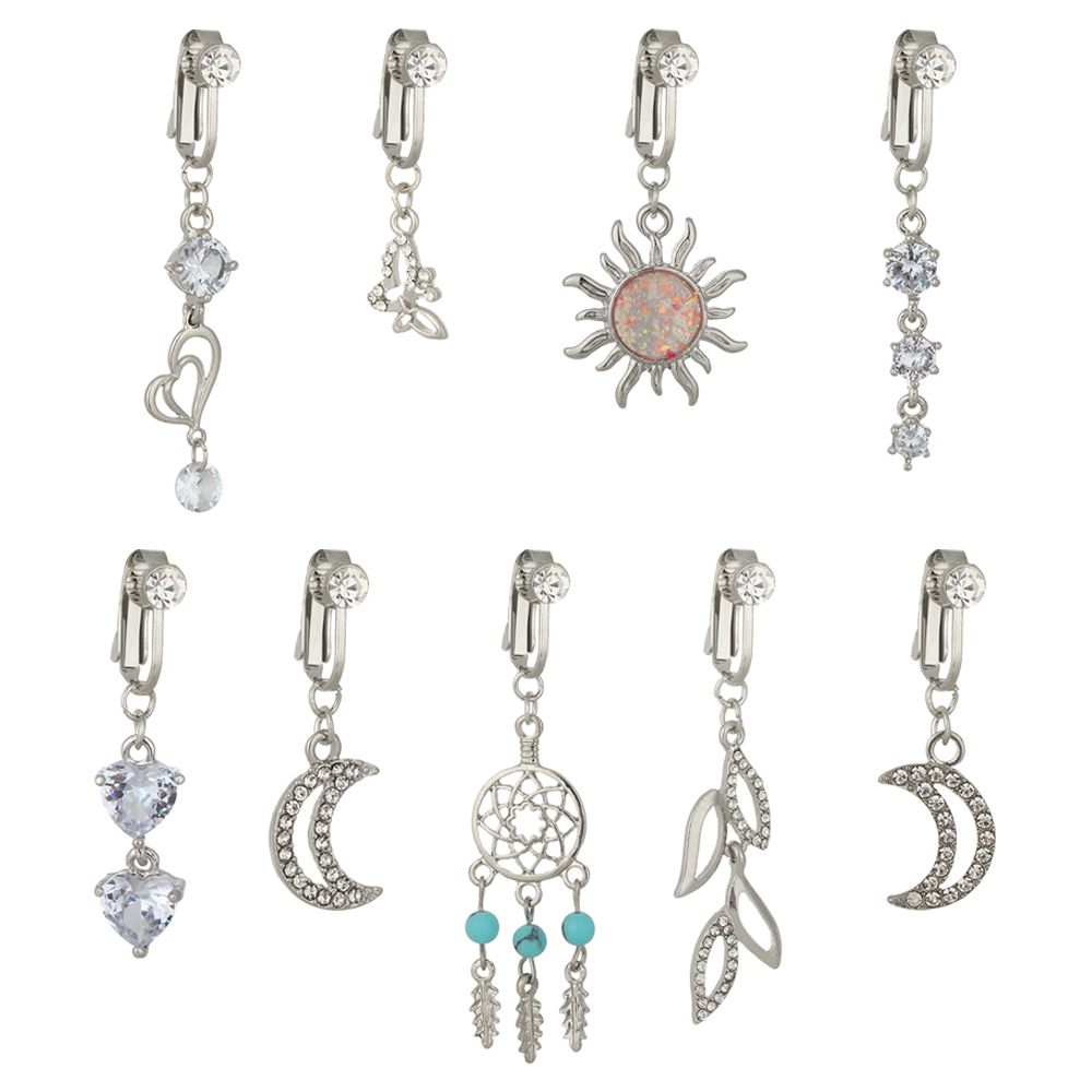คลิปหนีบเจาะสะดือปลอมรูปผีเสื้ - Body Jewelry Cartilage Earrings บทวิจารณ์และราคา