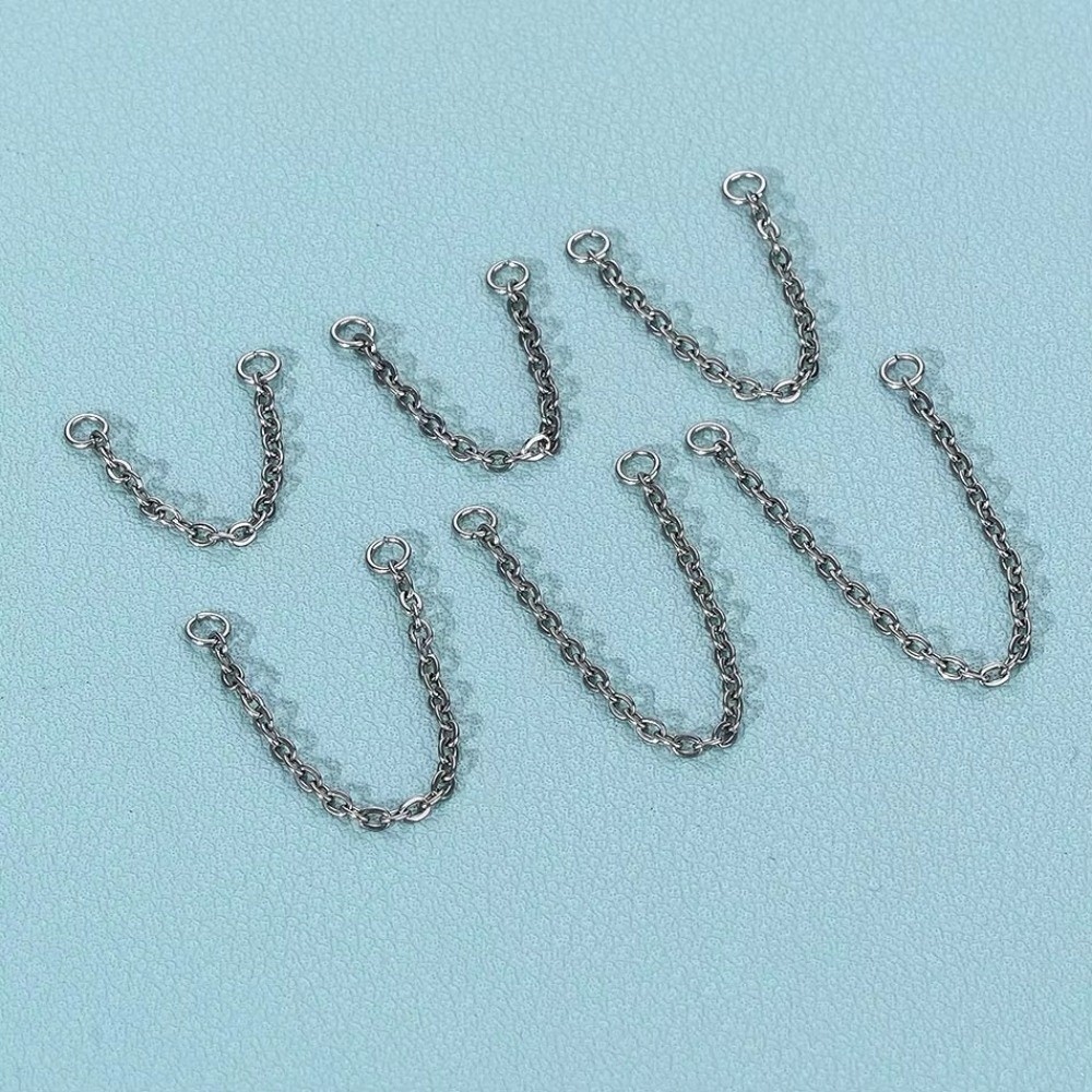 แฟชั่นโซ่จมูกไทเทเนียม โซ่คู่  - Body Jewelry Titanium บทวิจารณ์และราคา