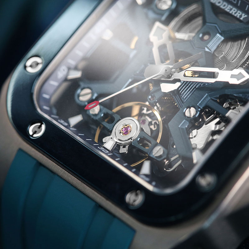 BODERRY Skeleton นาฬิกาผู้ชายไ - Body Jewelry Titanium บทวิจารณ์และราคา
