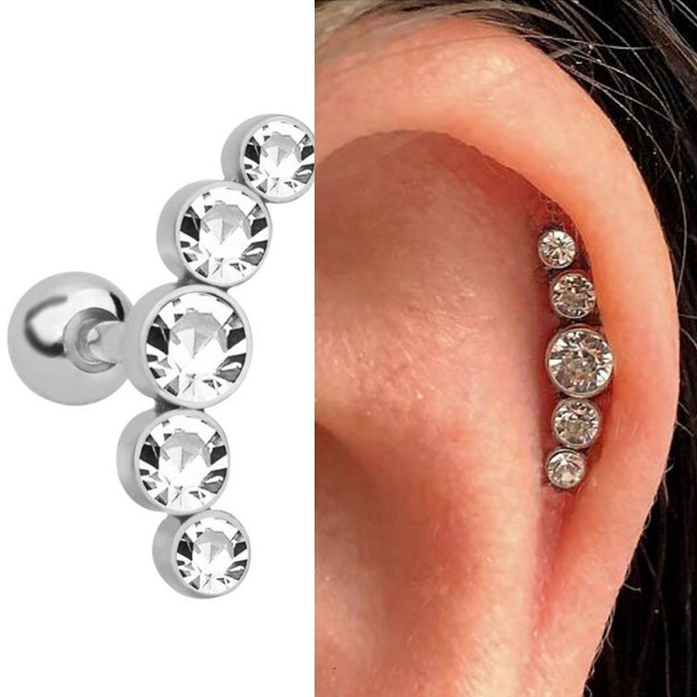 ต่างหูแฟชั่นคริสตัลอัญมณีโอปอล - Body Jewelry Cartilage Earrings บทวิจารณ์และราคา
