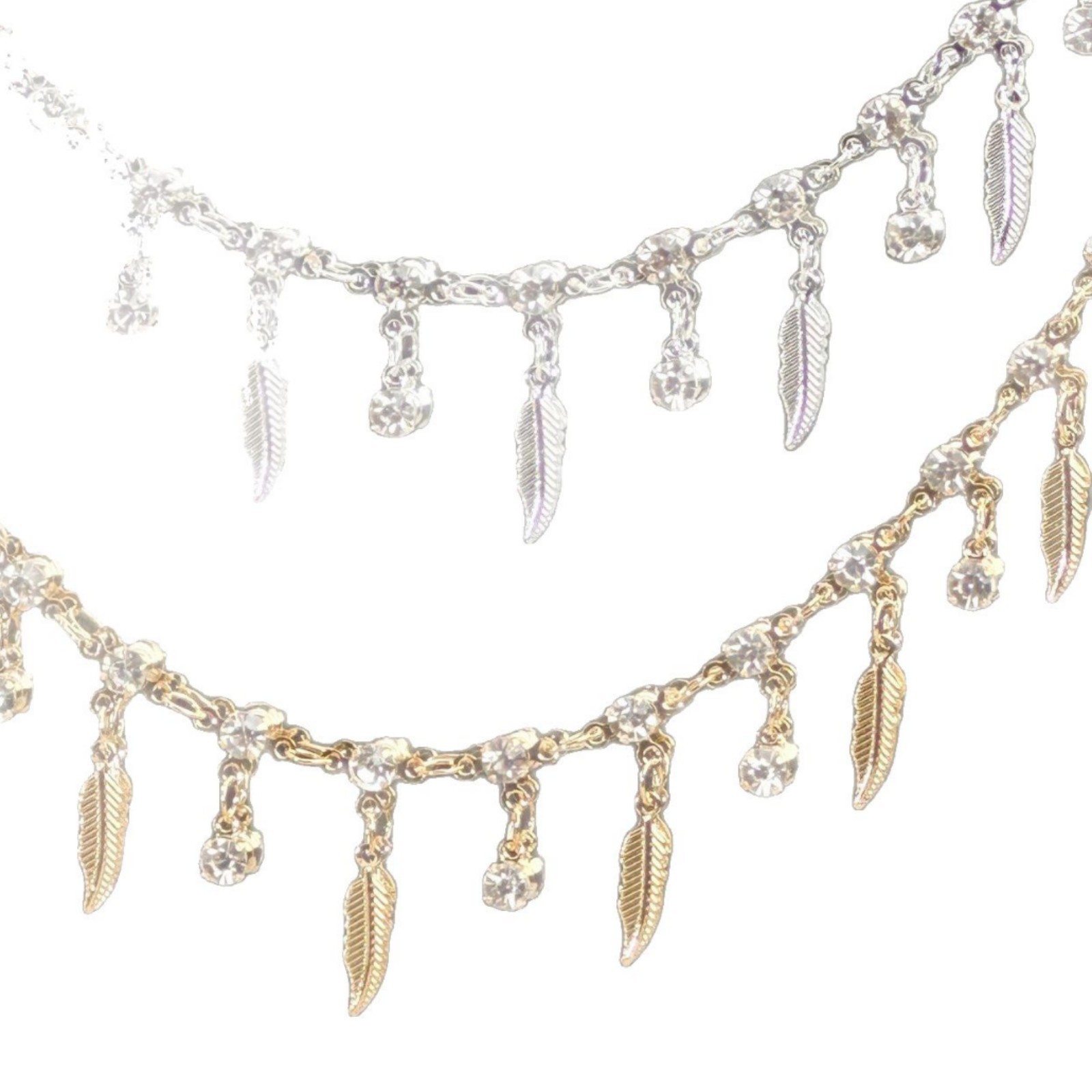โซ่ขนนกเพชรรูปสามง่าม สีทอง KC - Body Chain Jewelry บทวิจารณ์และราคา