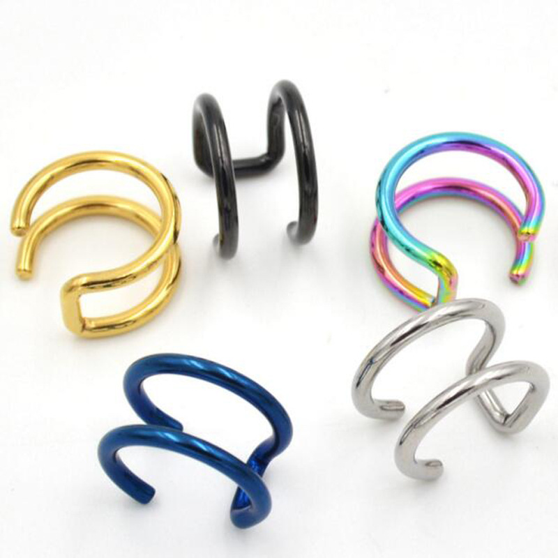ต่างหูหนีบแบบคลิป 2 ชิ้น ทำจาก - Body Jewelry Labret บทวิจารณ์และราคา