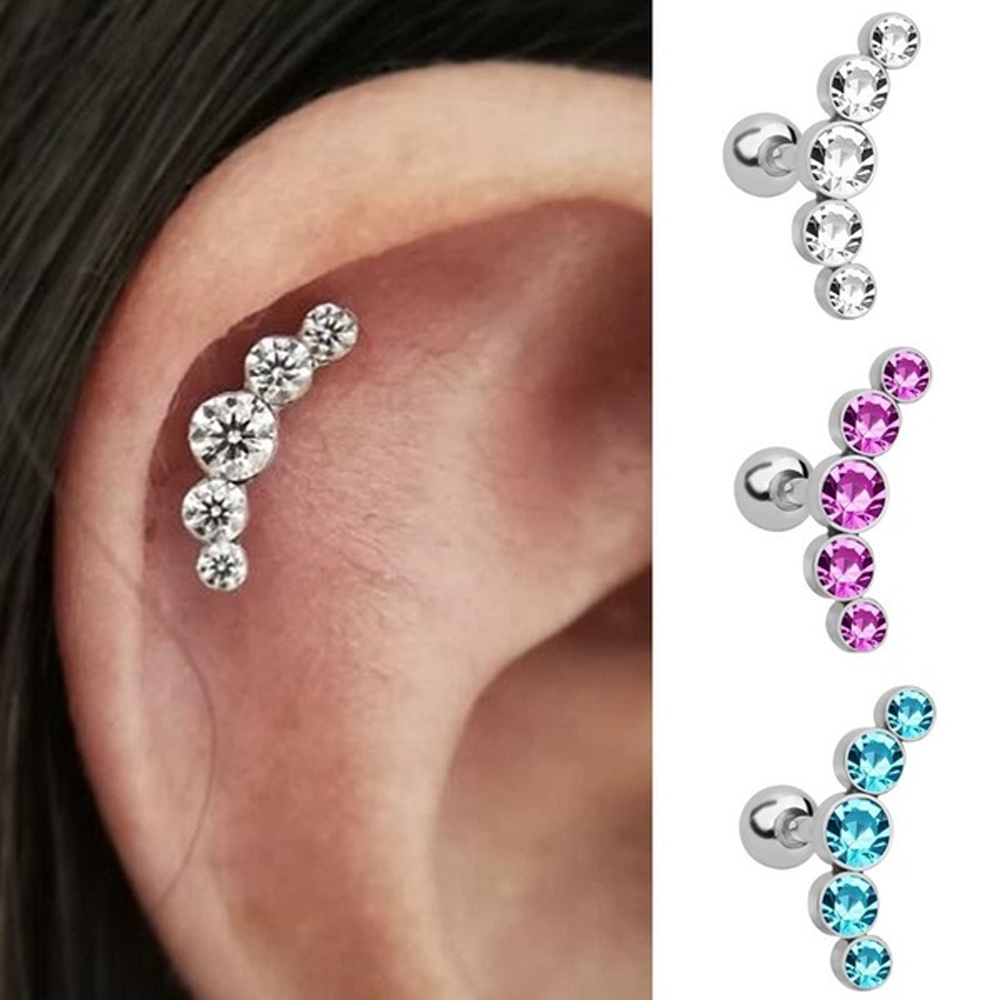 ต่างหูแฟชั่นคริสตัลอัญมณีโอปอล - Body Jewelry Cartilage Earrings บทวิจารณ์และราคา