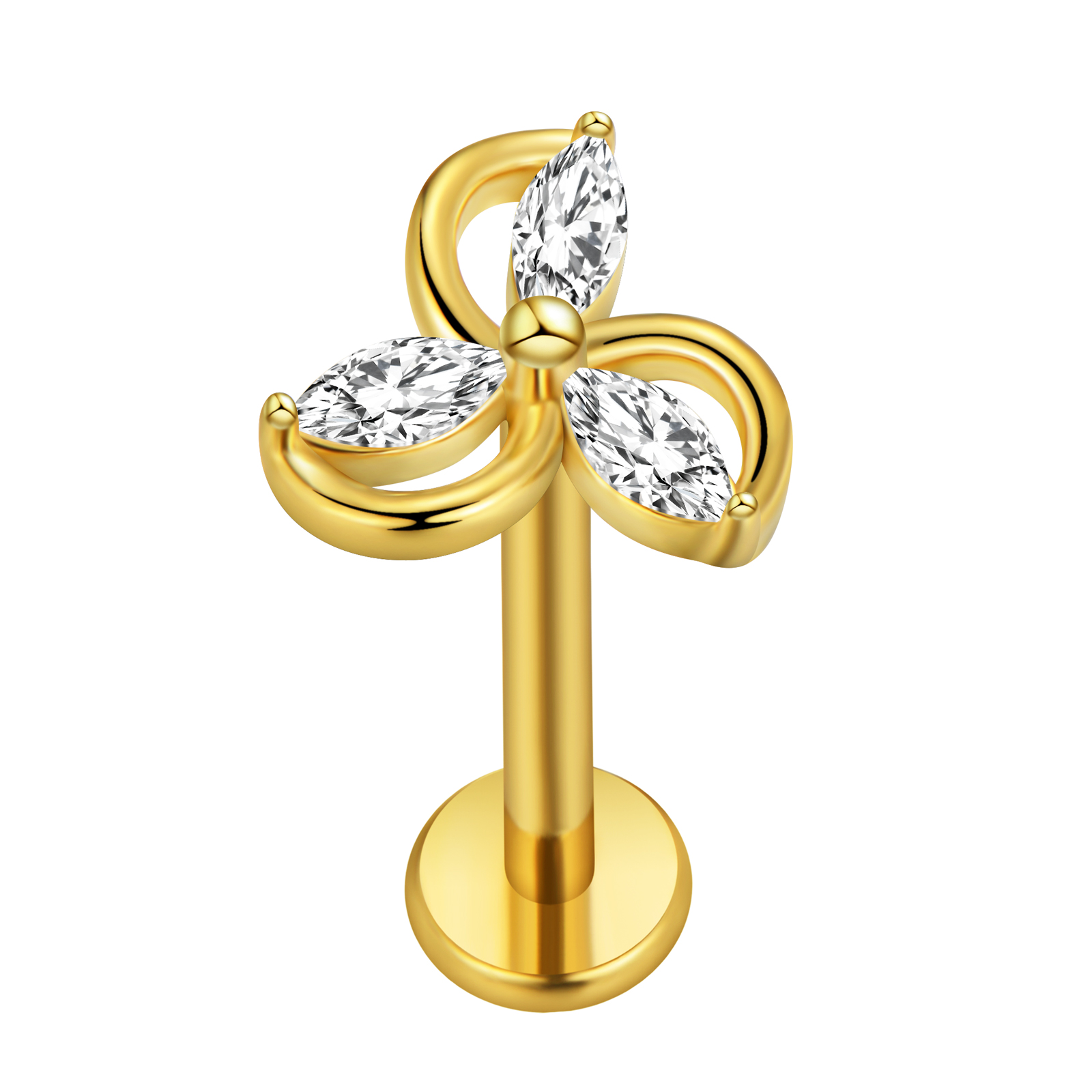 Maple Leaf Labret Piercing Sta - Body Jewelry Labret บทวิจารณ์และราคา