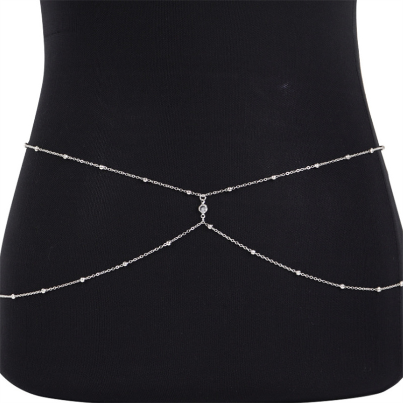 โซ่ประดับลูกปัดพลอยใสสำหรับผู้ - Body Jewelry For Sale บทวิจารณ์และราคา