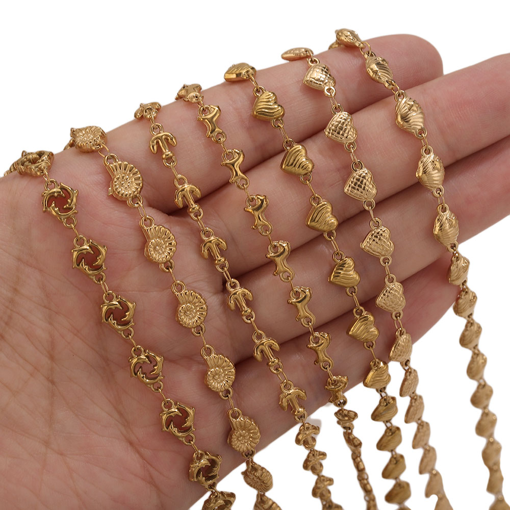 โซ่สแตนเลสเคลือบทอง PVD 1M ลาย - Body Chain Jewelry บทวิจารณ์และราคา