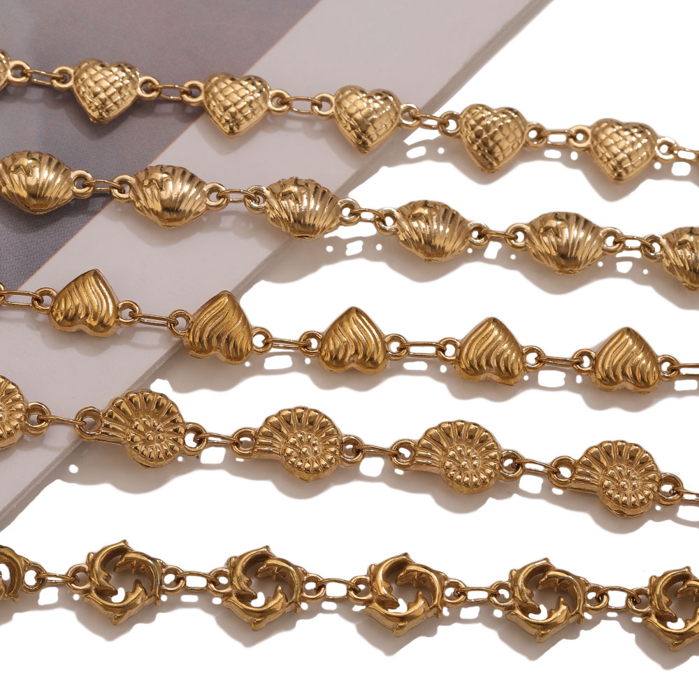 โซ่สแตนเลสเคลือบทอง PVD 1M ลาย - Body Chain Jewelry บทวิจารณ์และราคา
