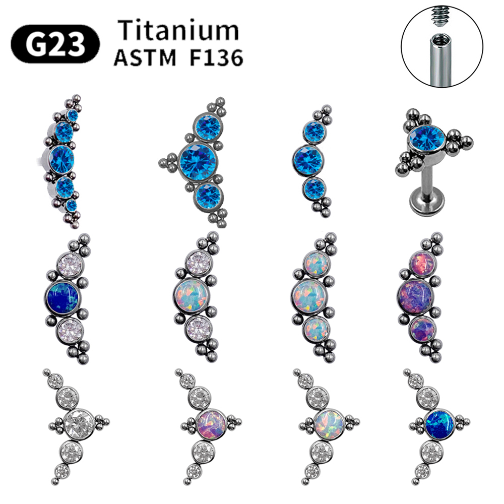 ต่างหูไทเทเนียม G23 สำหรับผู้ห - Body Jewelry Labret บทวิจารณ์และราคา