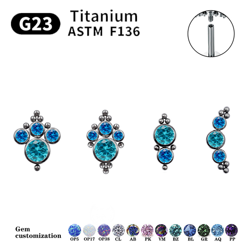 ต่างหูไทเทเนียม G23 สำหรับผู้ห - Body Jewelry Labret บทวิจารณ์และราคา