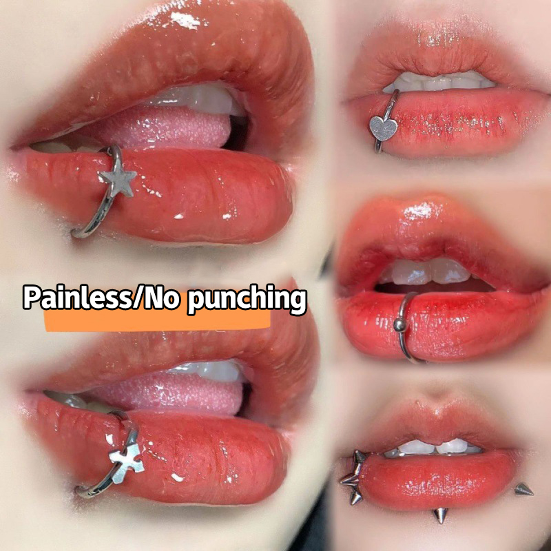 แหวนจมูกปลอมสแตนเลส 1 ชิ้น แบบ - Body Jewelry Labret บทวิจารณ์และราคา