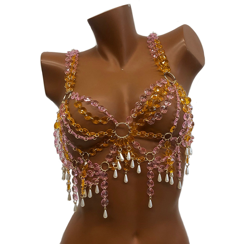 เสื้อคริสตัลประดับมุกแบบสายเดี - Body Jewelry Bra บทวิจารณ์และราคา
