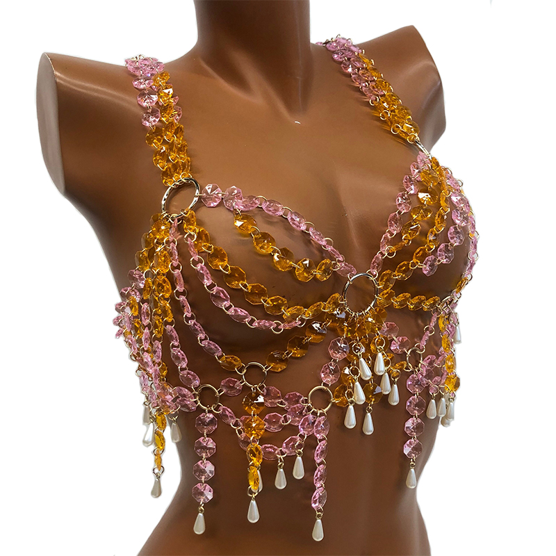 เสื้อคริสตัลประดับมุกแบบสายเดี - Body Jewelry Bra บทวิจารณ์และราคา