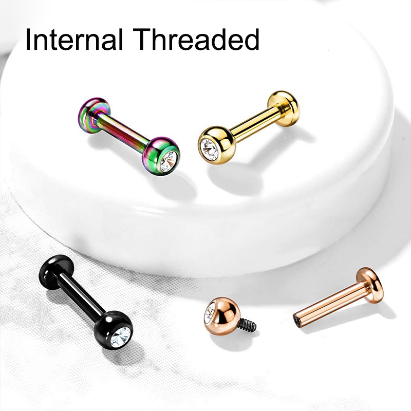 จิวเจาะริมฝีปาก/กระดูกอ่อน/หู/ - Body Jewelry Labret บทวิจารณ์และราคา