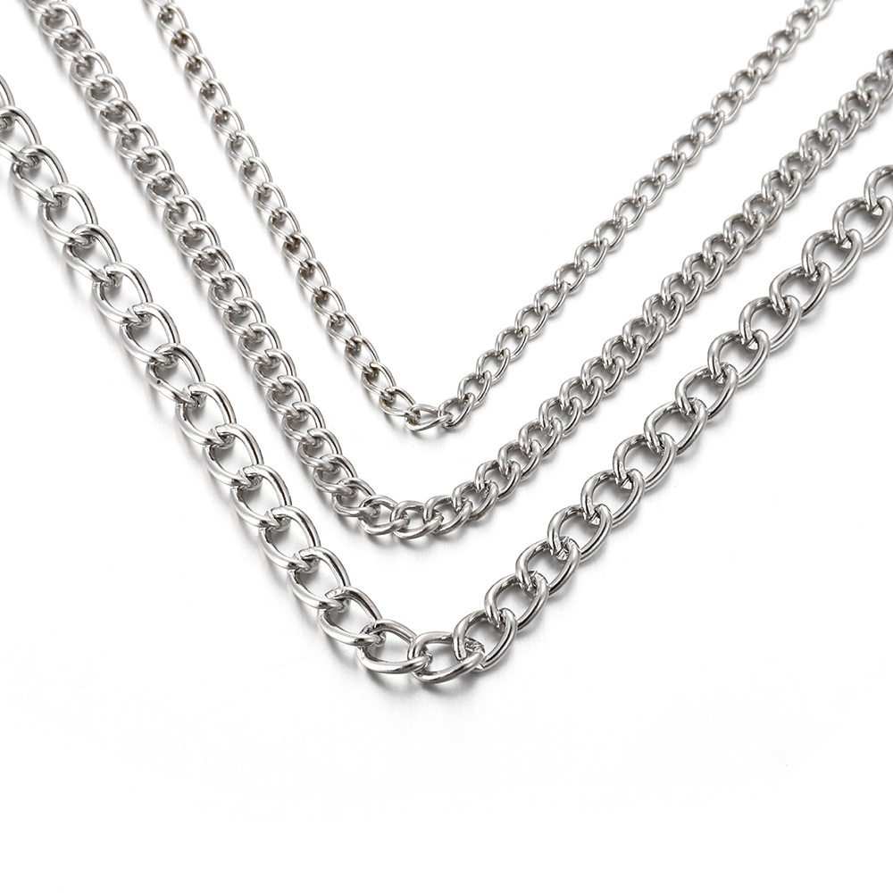 โซ่โลหะแบนรูปวงรีขนาด 2 เมตร 2 - Body Jewelry Bra บทวิจารณ์และราคา