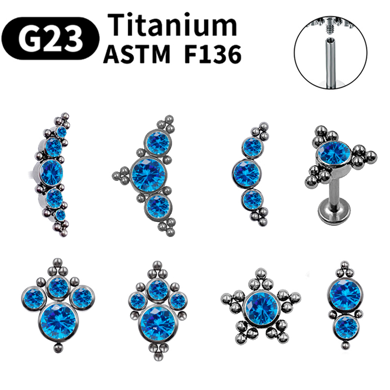 ต่างหูไทเทเนียม G23 แบบเจาะหูส - Body Jewelry Labret บทวิจารณ์และราคา