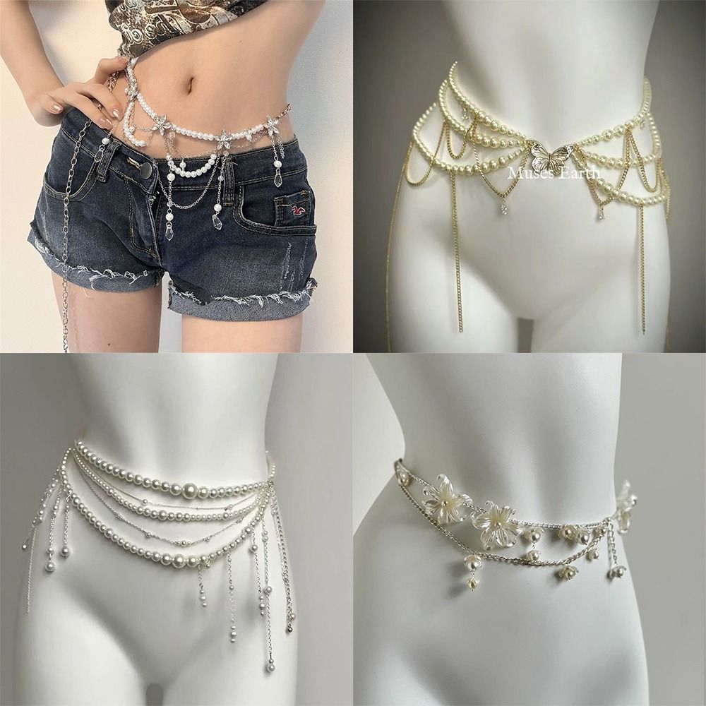 โซ่คาดเอวไข่มุกแฟชั่นสุดหรู เค - Body Jewelry For Sale บทวิจารณ์และราคา