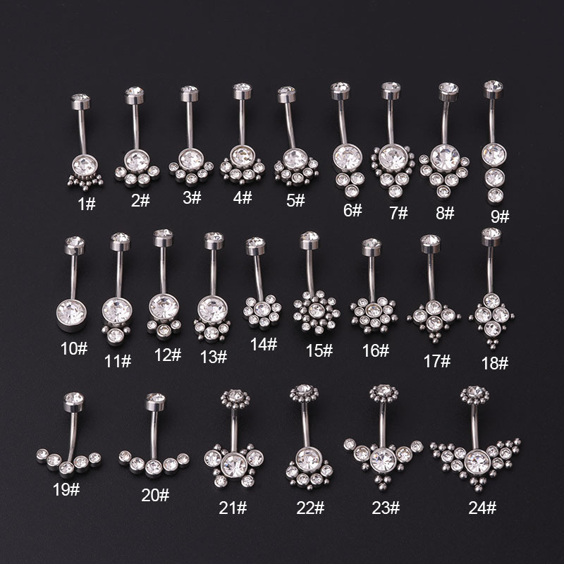 แหวนสะดือเซอร์โคเนียมสีทอง สแต - Body Jewelry Titanium บทวิจารณ์และราคา