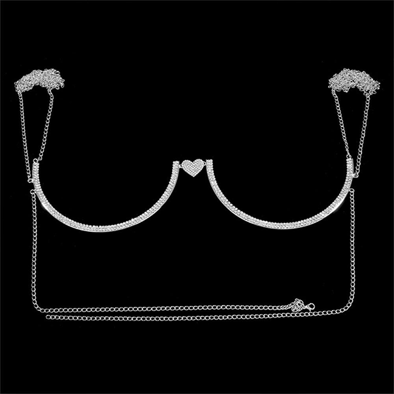 Stonefans หัวใจ Rhinestone หน้ - Body Jewelry Bra บทวิจารณ์และราคา