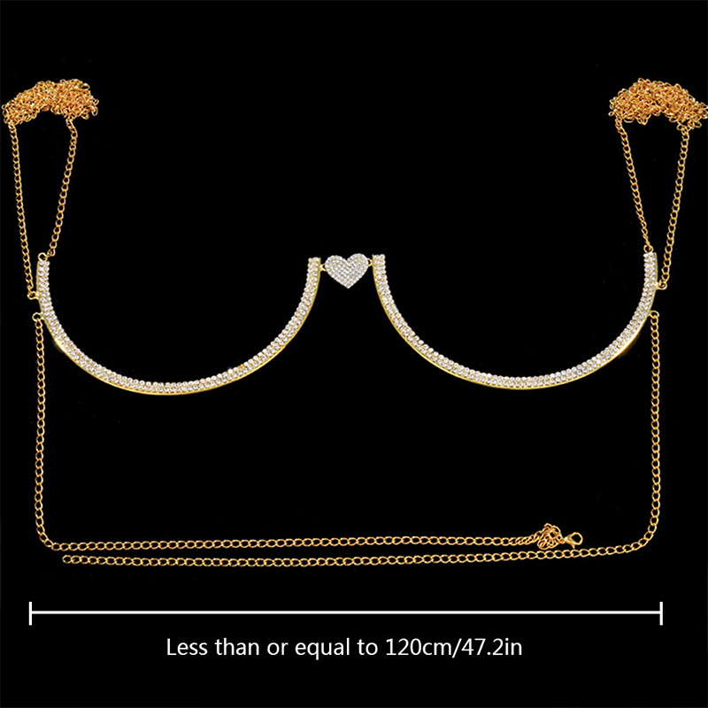 Stonefans หัวใจ Rhinestone หน้ - Body Jewelry Bra บทวิจารณ์และราคา