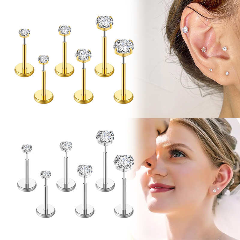 แหวนเจาะจมูก/หู/ริมฝีปาก/กระดู - Body Jewelry Labret บทวิจารณ์และราคา