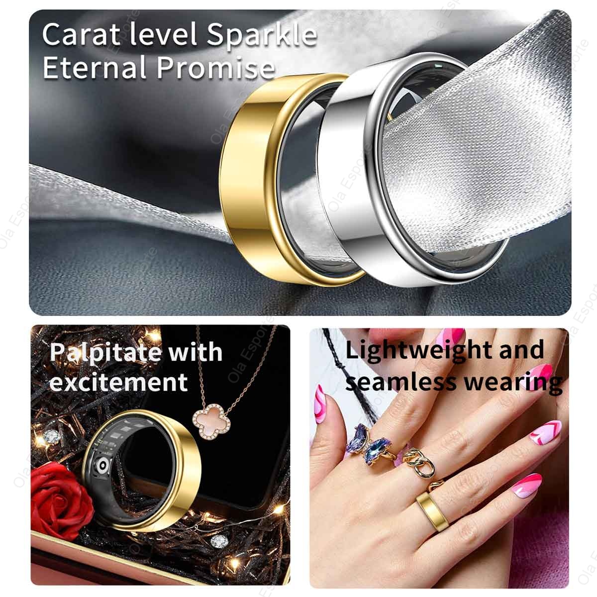 แหวนอัจฉริยะโลหะผสมไทเทเนียม,  - Daith Heart Ring บทวิจารณ์และราคา
